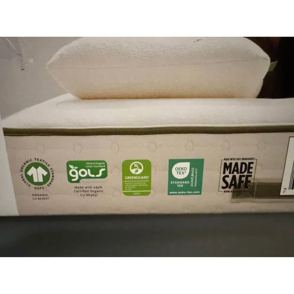 Avocado Green Pillow Organic Bed Pillow Oeko-Tex Cert. Sz Queen